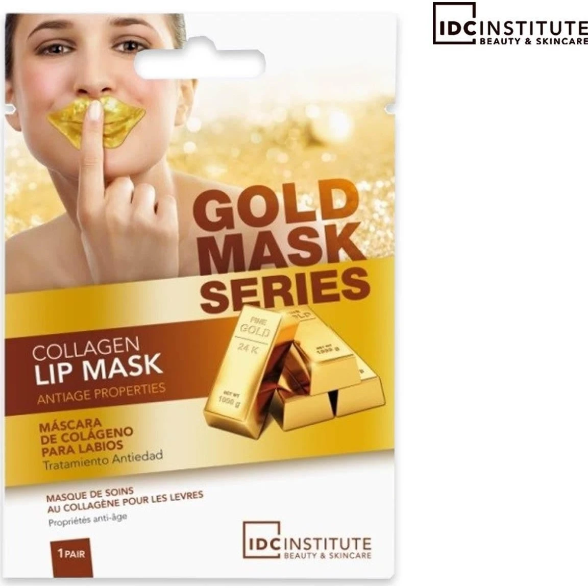 Serie IDC Institute Gold Collagen læbe maske