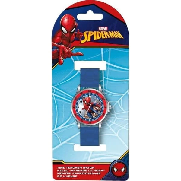 Spiderman analogt børneur til tidsindlæring