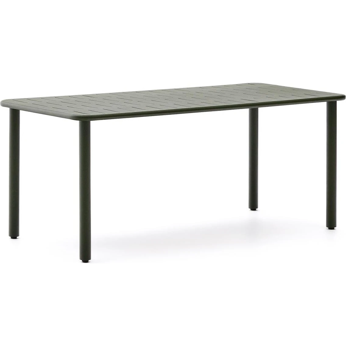 Kave Home Brai Havebord i Galvaniseret Stål, Mørkegrøn, 180x90 cm