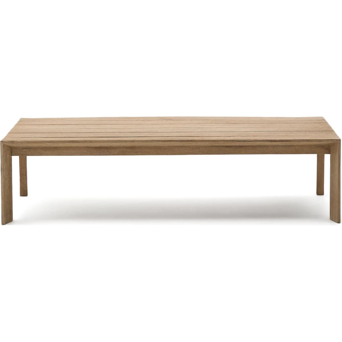 Kave Home Ambra sofabord i massivt akacietræ, 82,5x140 cm, Beige