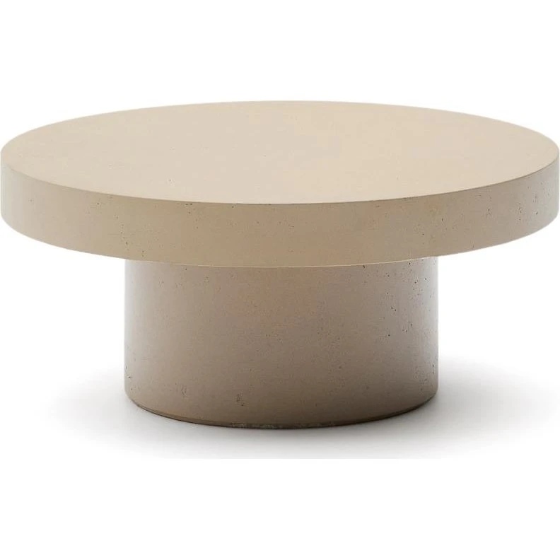 Kave Home Aiguablava sofabord i beige cementfiber Ø66 cm