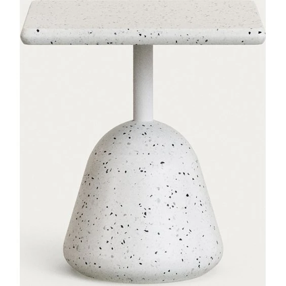 Kave Home Saura udendørs cafébord i hvid terrazzo (44x44x48 cm)
