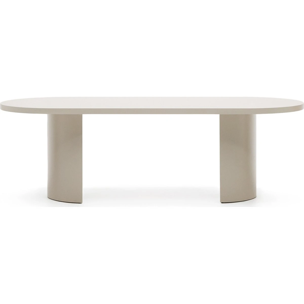 Kave Home Nealy ovalt spisebord i hvid MDF - 240x100 cm