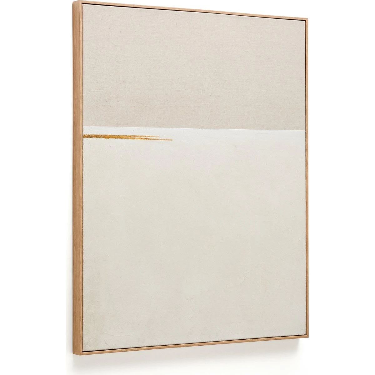 Kave Home Salin abstrakt maleri beige 80 x 100 cm