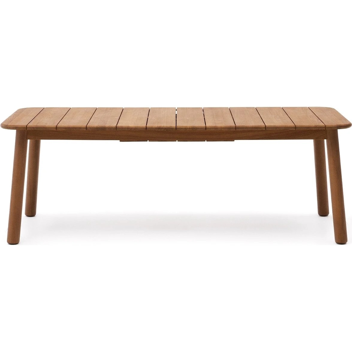 Kave Home Turqueta udendørs teakbord med udtræk 220-294x100 cm