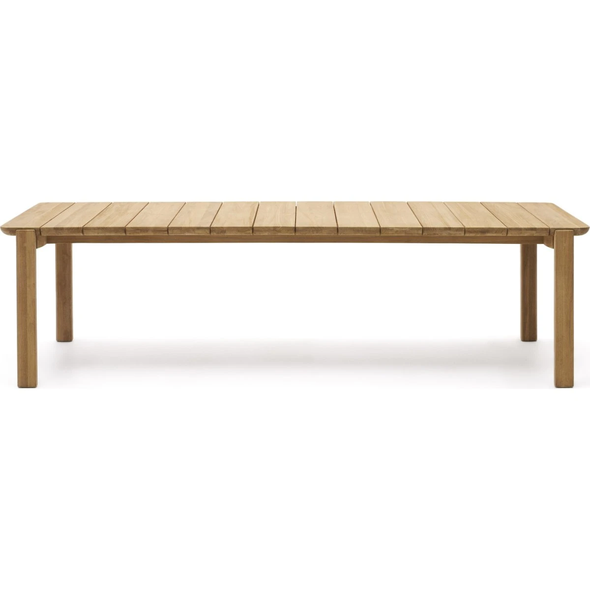 Kave Home Icaro udendørs spisebord i massivt teak 220x102 cm
