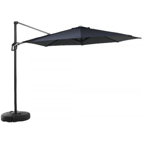 HML Hængeparasol rund 3 m sort (inkl. fod Ø72 cm)