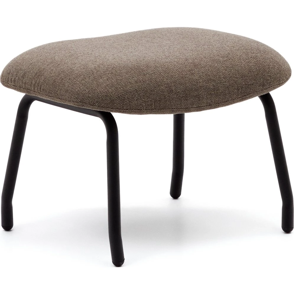 KAVE HOME Belina Fodstøtte - Lysebrun Chenille & Stål (58,5x41)