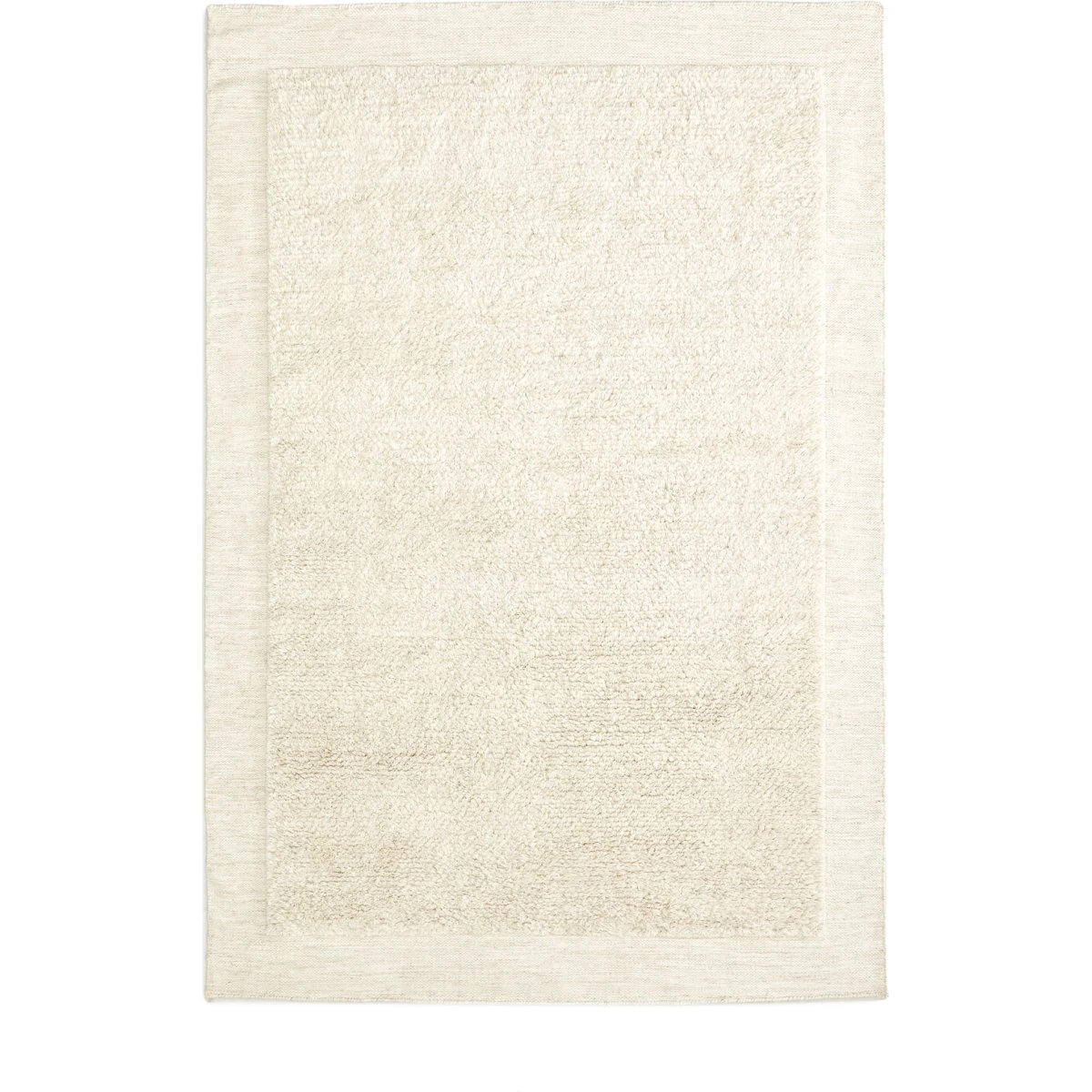 KAVE HOME Marely gulvtæppe, hvid uld, 160x230 cm