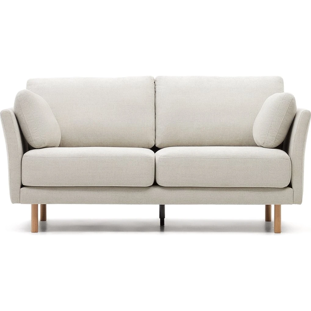 Kave Home Gilma 2-personers sofa - Grå chenille med bøgetræ