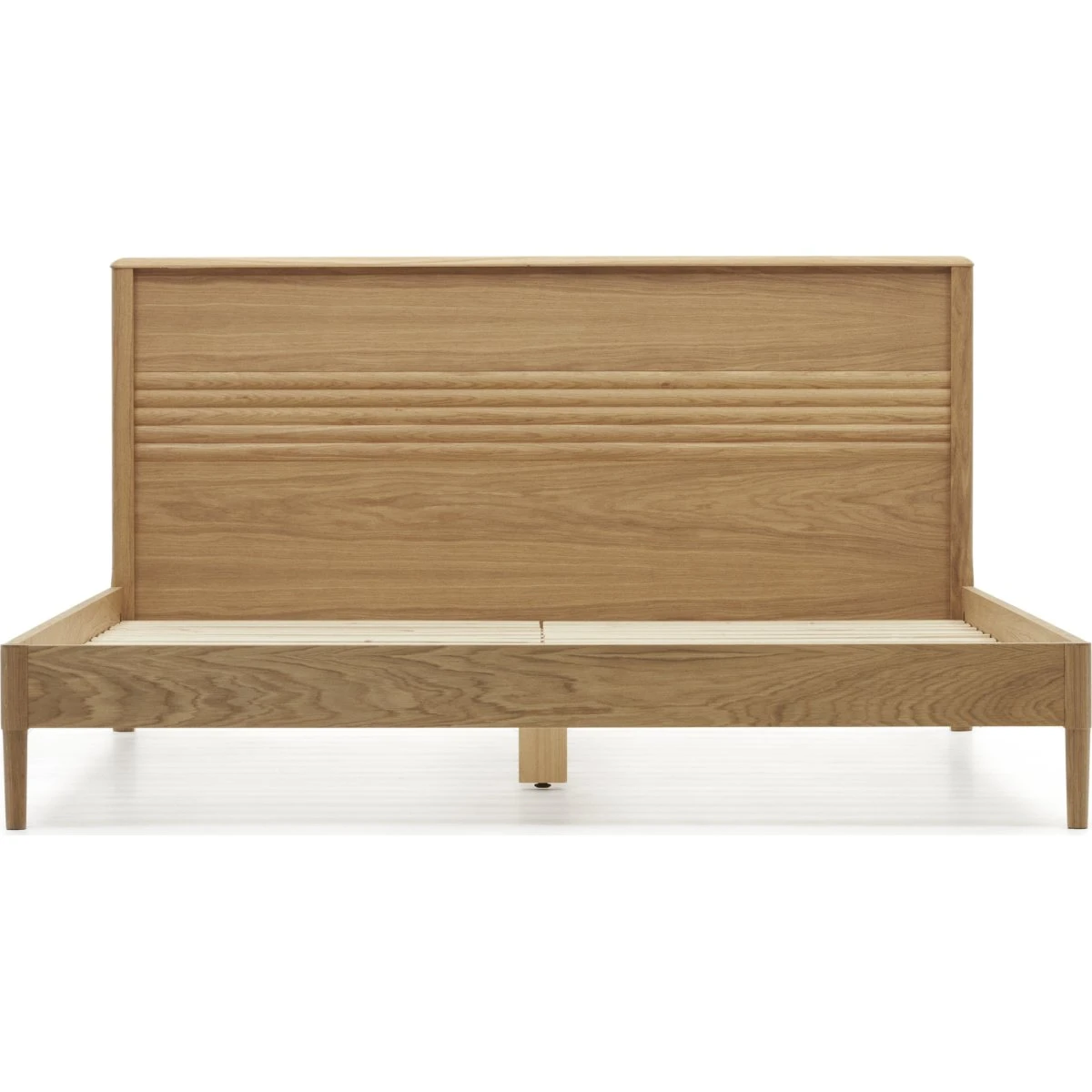 KAVE HOME Lenon sengeramme med sengegavl, natur egetræ (180x200)