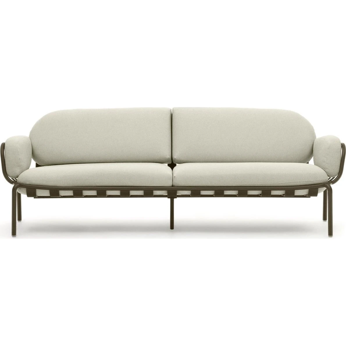Kave Home Joncols 3-personers havesofa i grøn aluminium