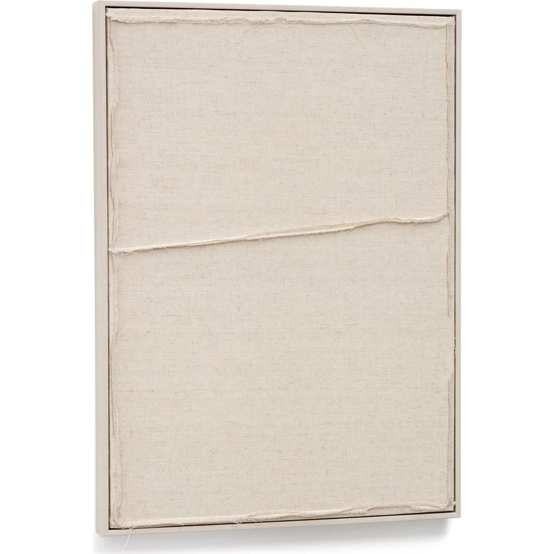 Kave Home Maha deio Vægkunst i ramme, beige 72x52 cm