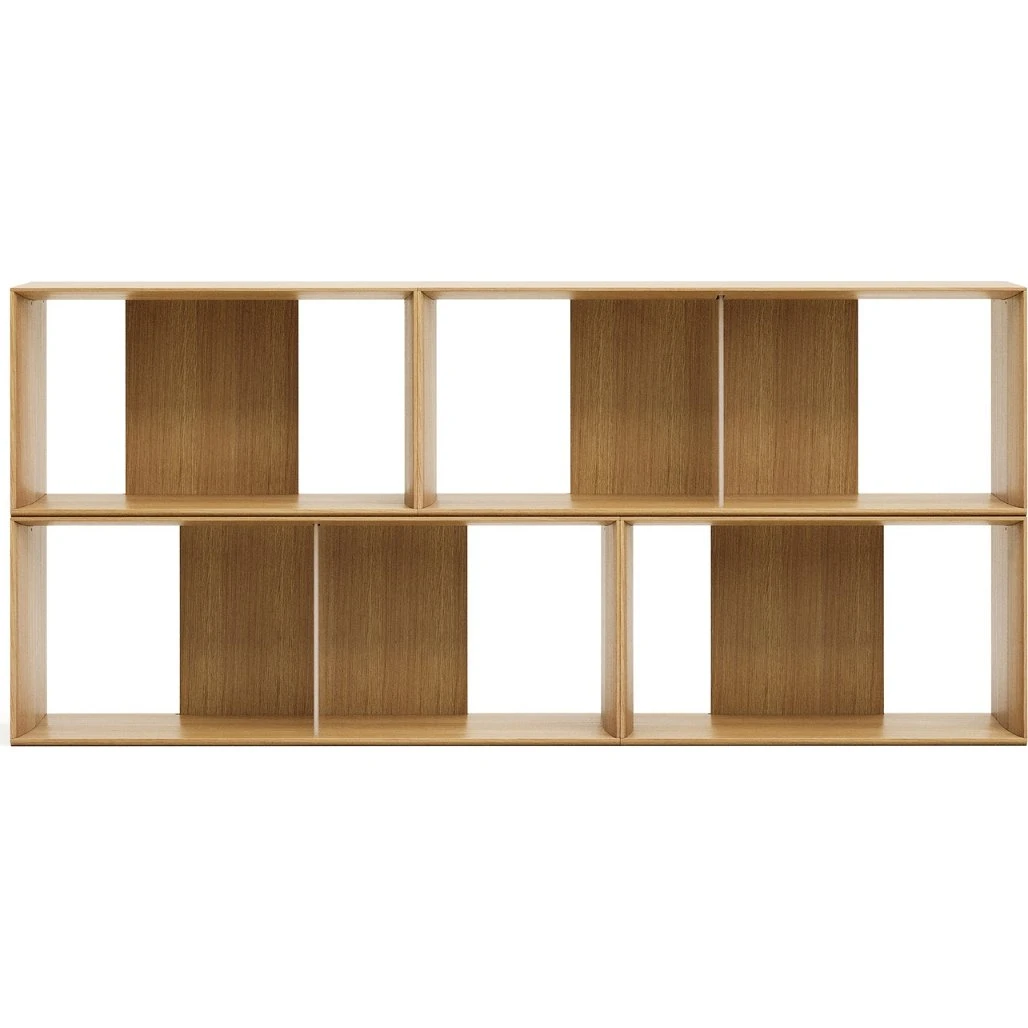 Kave Home Litto Bogreol i egefiner, 168x76x30 cm
