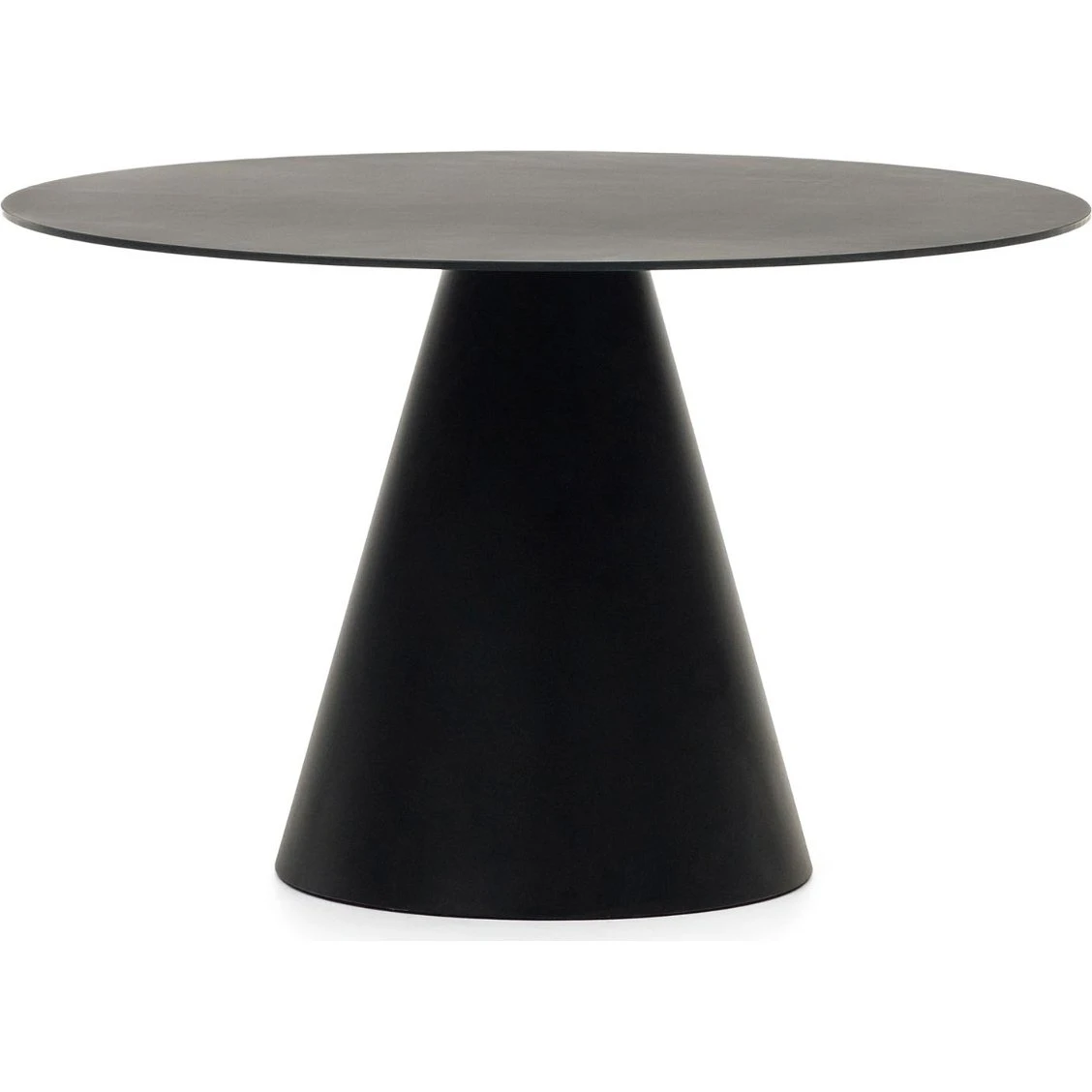 Kave Home Wilshire Rundt Spisebord Ø120 cm Sort Glas & Metal