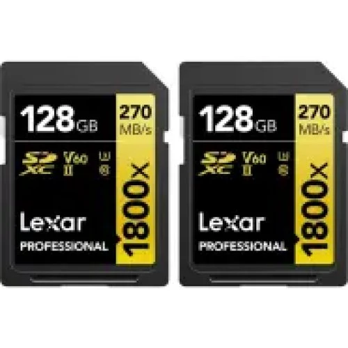 Lexar Professional GOLD Series SDXC UHS-II 128GB (2-pack)