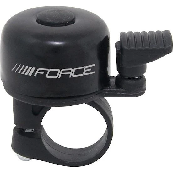 FORCE Mini ringeklokke sort 22,2mm stål/plastik