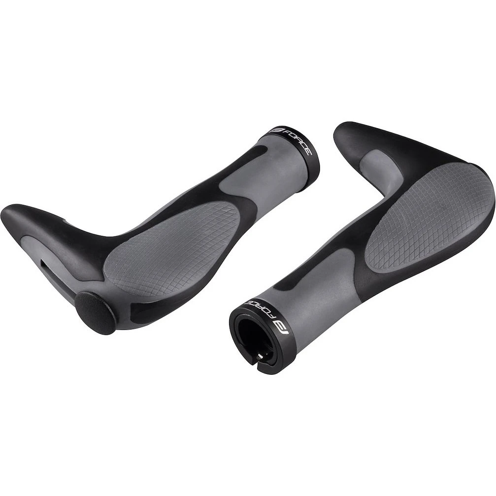 FORCE MTB-håndtag med integrerede bar ends 113 mm - Sort-grå