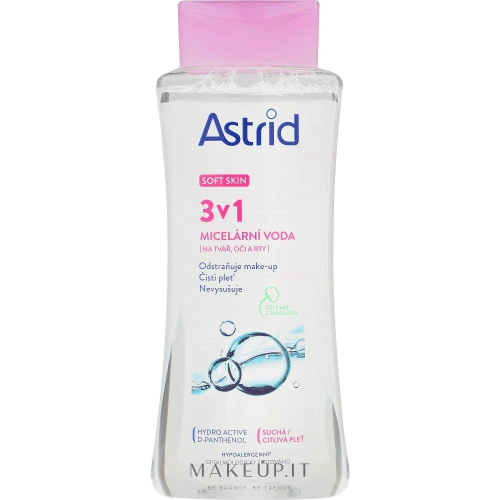 Astrid Aqua Biotic 3 i 1 Micellært Vand til Ansigt, Øjne & Læber - 400ml