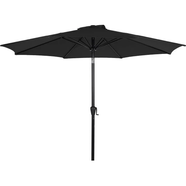 Felix Alu-parasol Ø 3 m med krank og tilt, sort