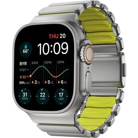 Nomad Stratos Band 49mm Natural Titanium Volt FKM