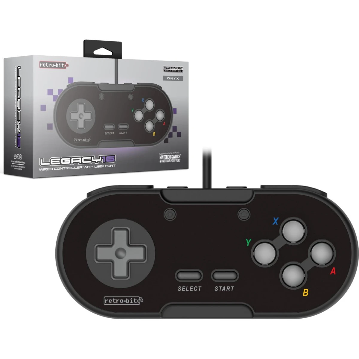Retro-Bit Legacy 16 USB Controller - Black