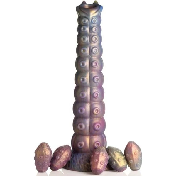 Deep Invader Tentacle Dildo med æg - 29,5 cm Dragon dildo