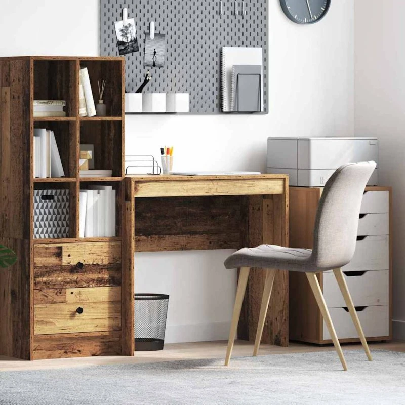 Skrivebord i gammelt træ 80x40x76 cm