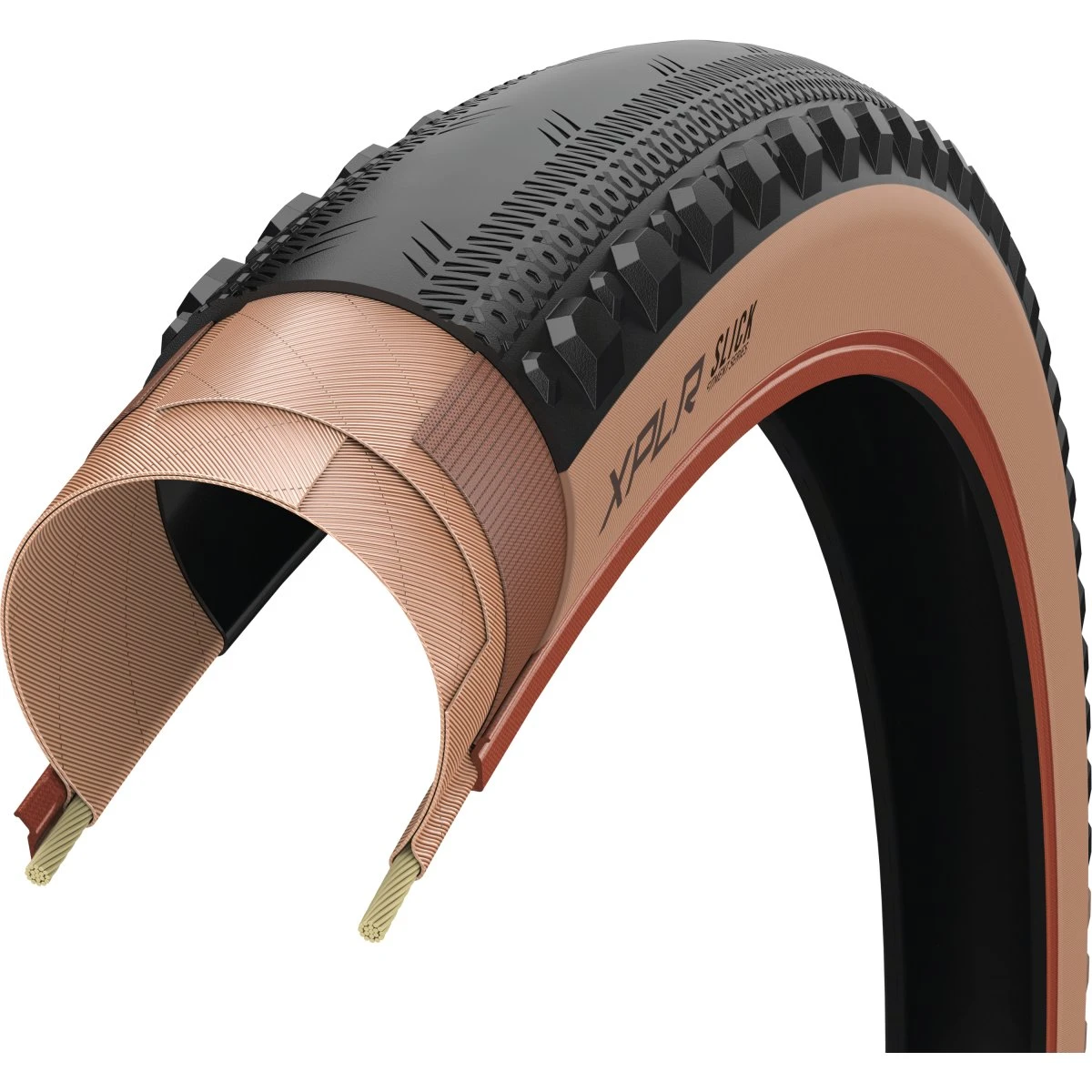 Goodyear XPLR Slick 700x40/45 Gravel Foldedæk - Brun/Sort