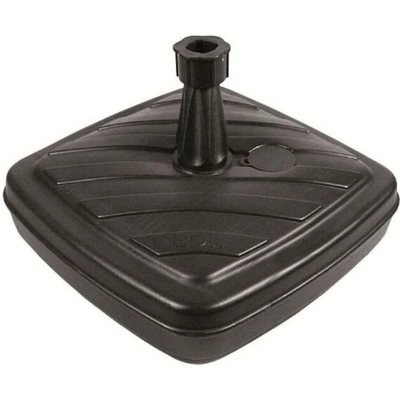 Universal parasolfod 14 L grå plast, firkantet