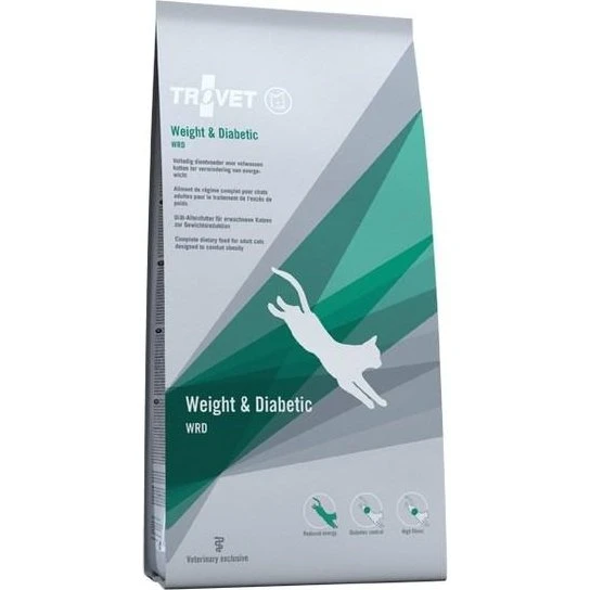 TROVET Weight & Diabetic WRD Kylling Tørfoder til Kat, 2,5 kg