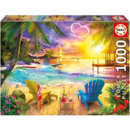 Educa Puslespil 1000 brikker - Love Beach