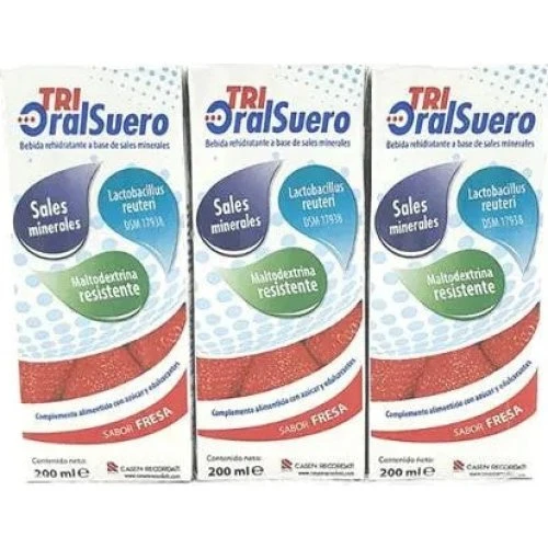 Bioral Trioralsuero Fresa Jordbær - 3 x 200 ml