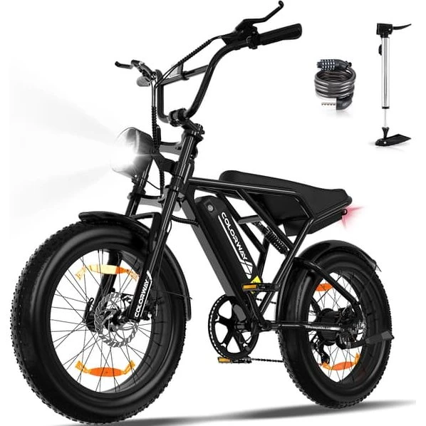 Colorway Elcykel VAE - Sort - 20" Fatbike med 36V 12Ah Batteri