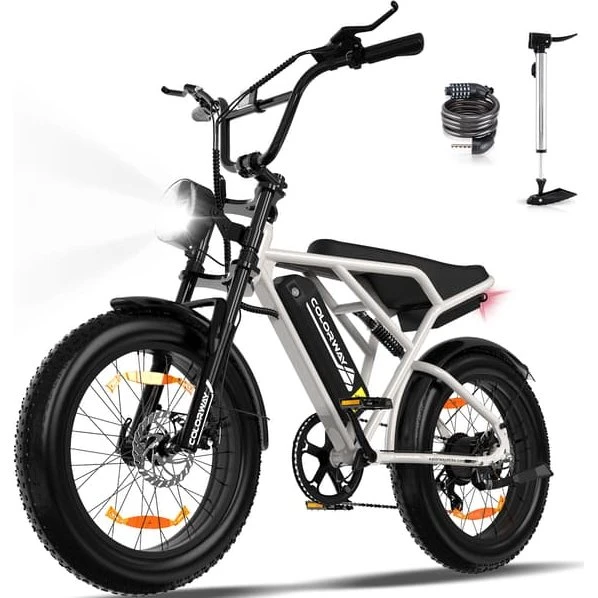 ColorWay Elcykel - Sort & Guld - 20" Fatbike med 36V Batteri