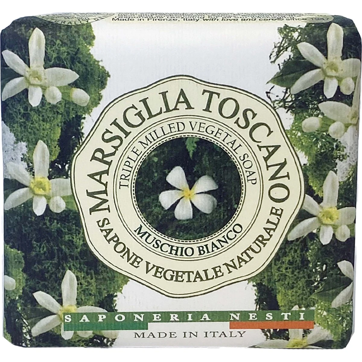 Nesti Dante Marsiglia Toscano Muschio Bianco Sæbe, 200 g