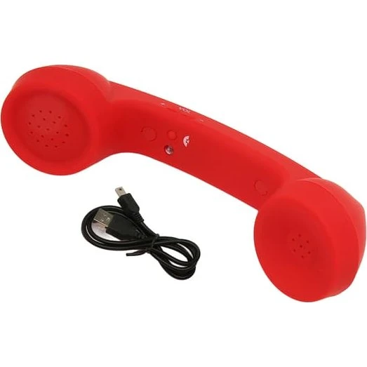 Retro Bluetooth Telefonrør - Strålingssikkert & Genopladeligt - Rød