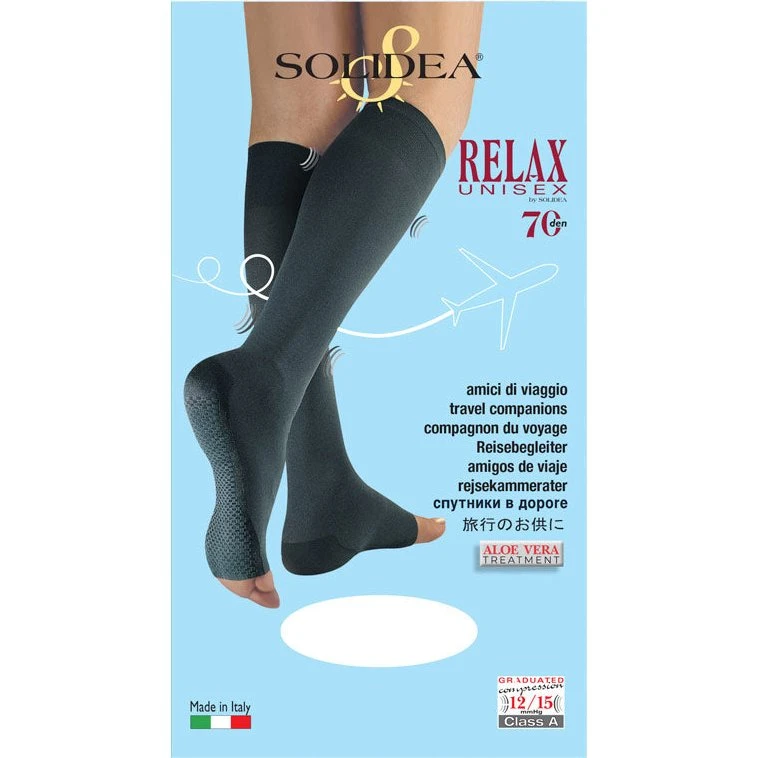 Solidea Relax 70 Den Kompressionsstrømper 12-15 mmHg 4XL Antracit