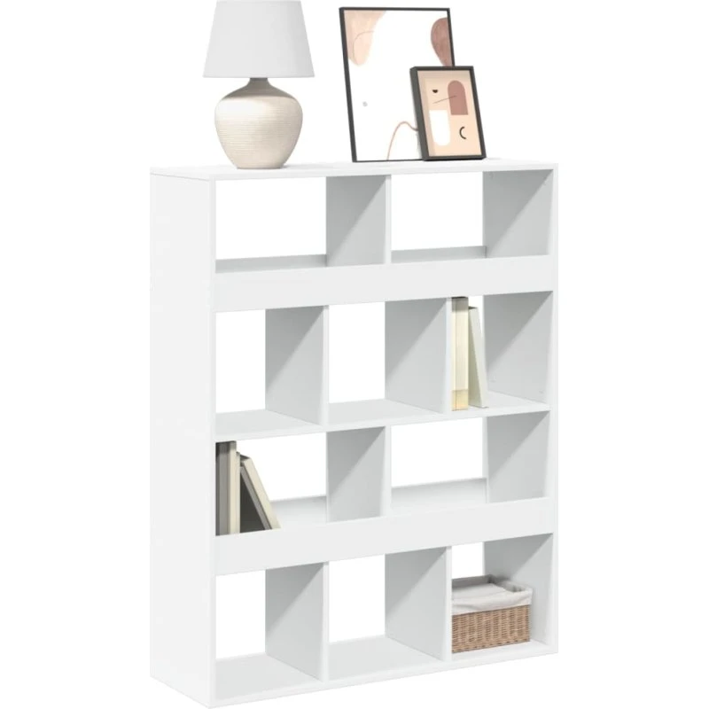 Bogreol 100x33x125,5 cm hvid – konstrueret træ