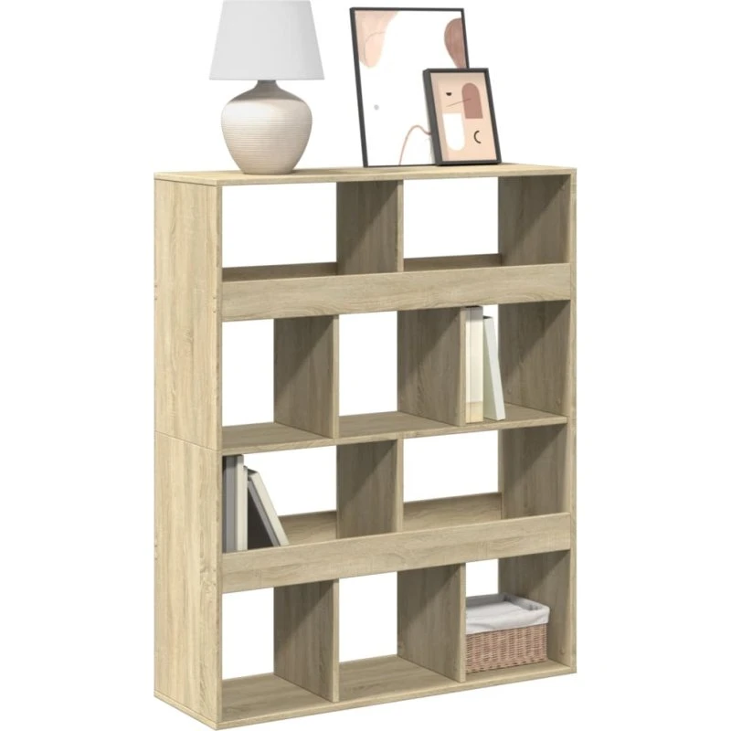 Bogreol 100x33x125,5 cm – Sonoma-eg, 10 rum