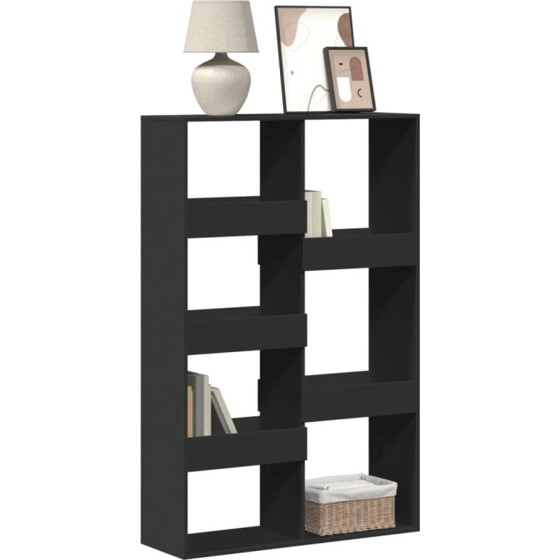 Bogreol i konstrueret træ 100x33x155,5 cm - Sort