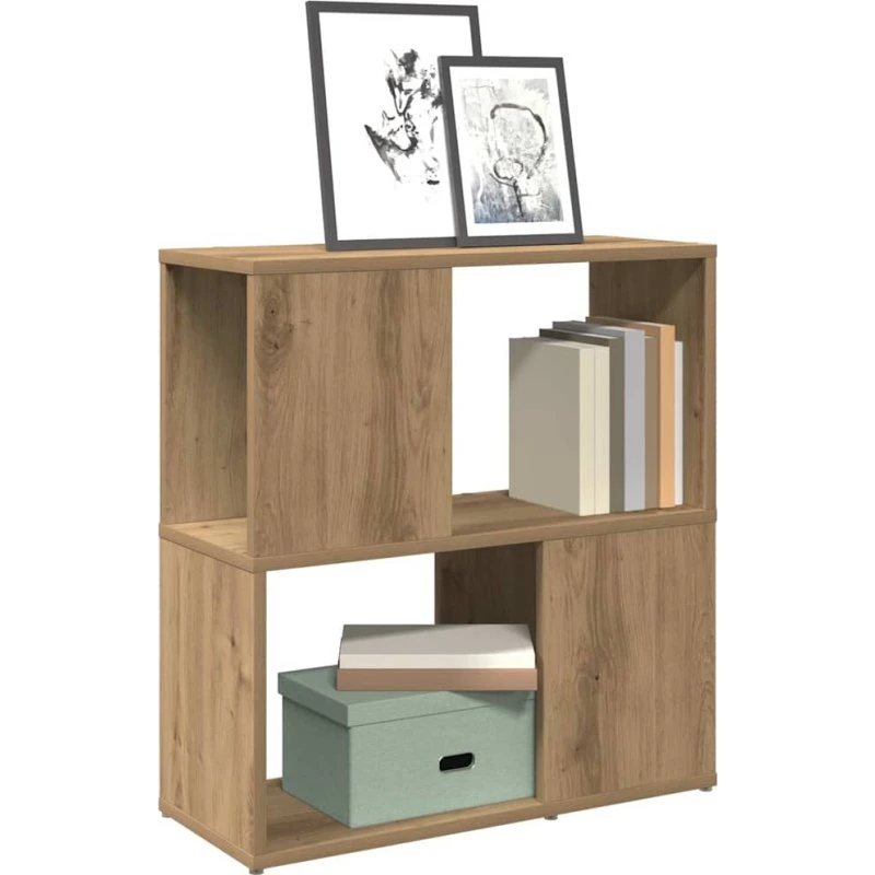 Bogskab i konstrueret træ 60x24x63 cm – kunsteg