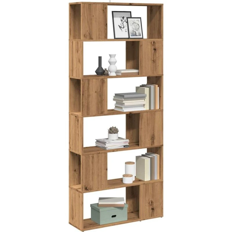 Bogreol/rumdeler 80x24x186 cm i kunsteg