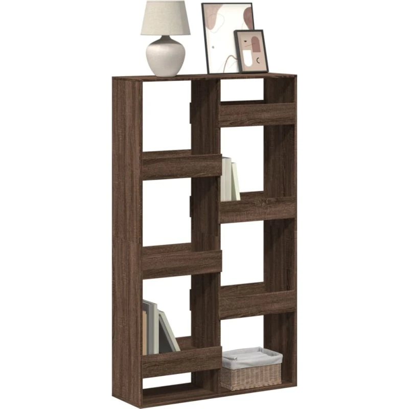 Bogreol 100x33x175 cm i konstrueret træ - brun egetræ