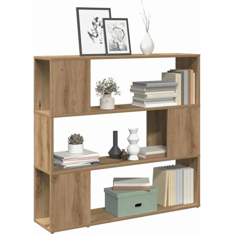 Bogreol/rumdeler 100x24x94 cm i kunsteg