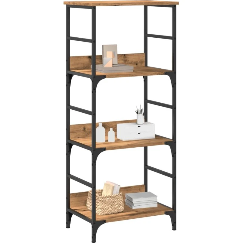 Bogskab i kunsteg 50x33x117,5 cm – 3 rum