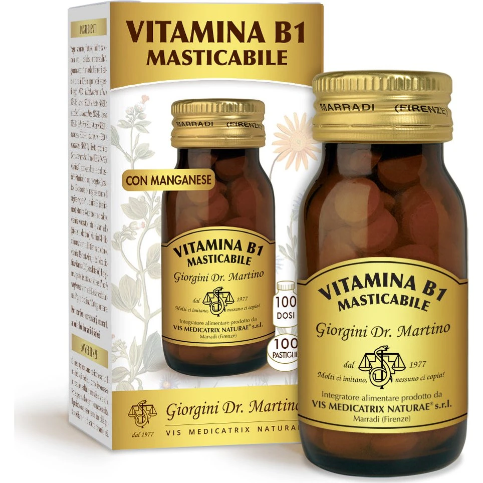 Dr Giorgini Vitamin B1 Tyggetabletter 400 mg - 100 stk