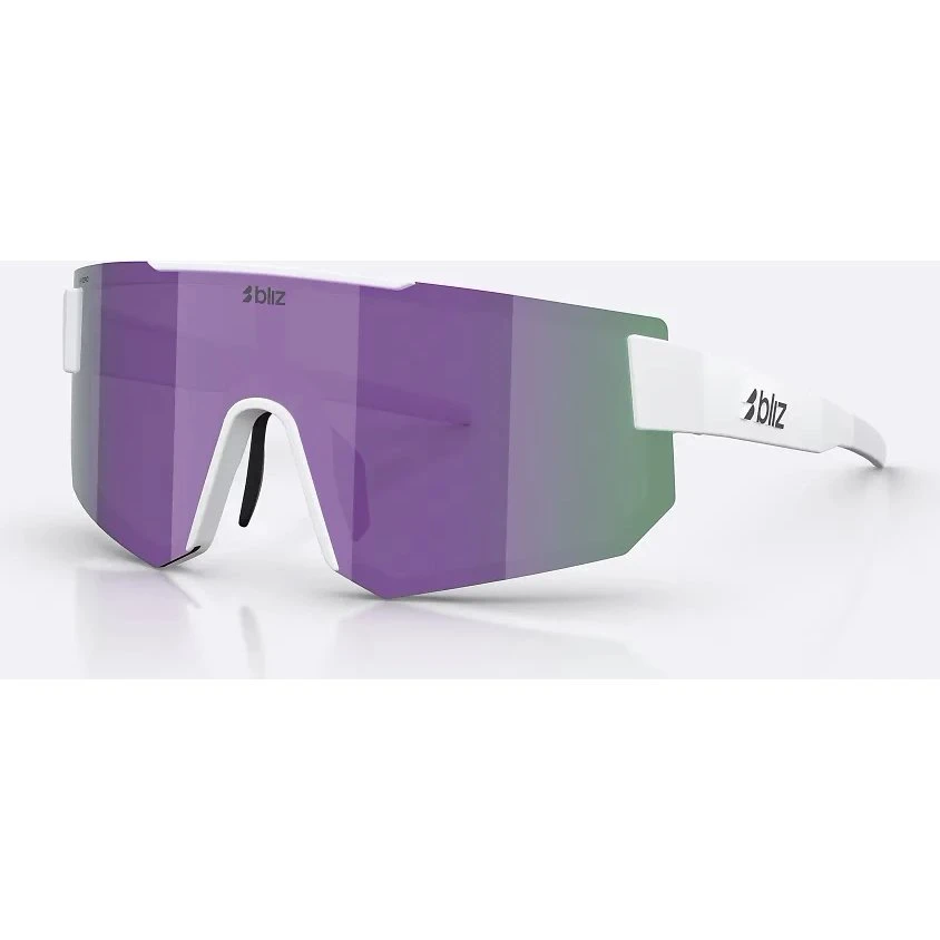 Bliz P005 X-Large Cykelbriller - Hvid/Smoke/Purple Mirror