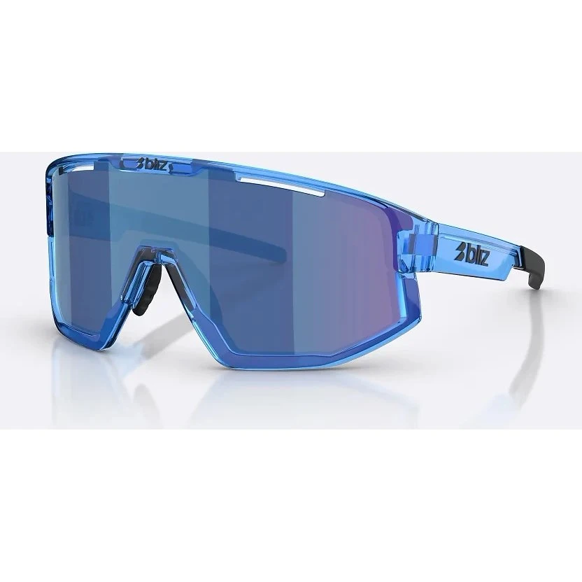 Bliz Fusion Small Cykelbriller - Transparent Blue/Smoke/Blue Multi
