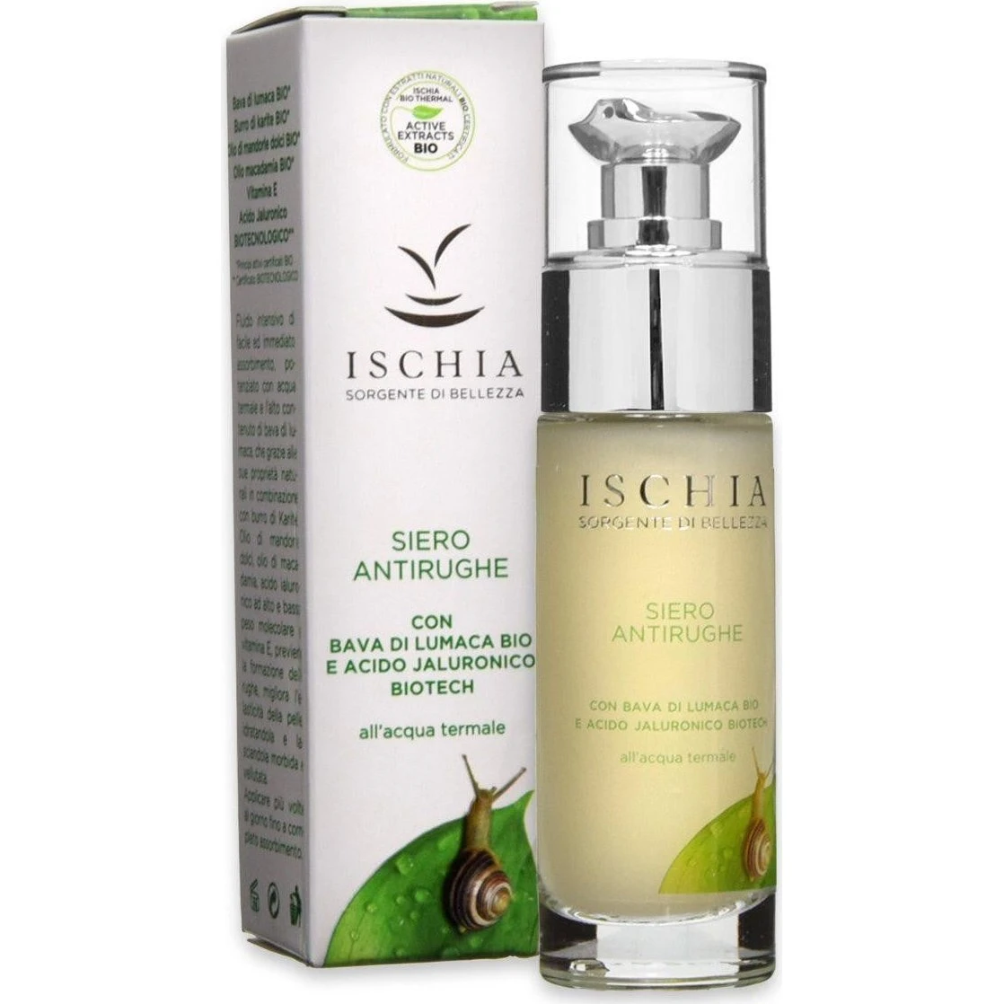 Ischia Anti-rynke Serum 30 ml med økologisk snegleslim